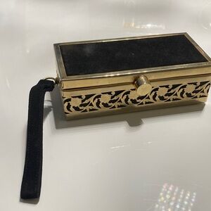 Tyrolean Elegant Black and Gold Clutch